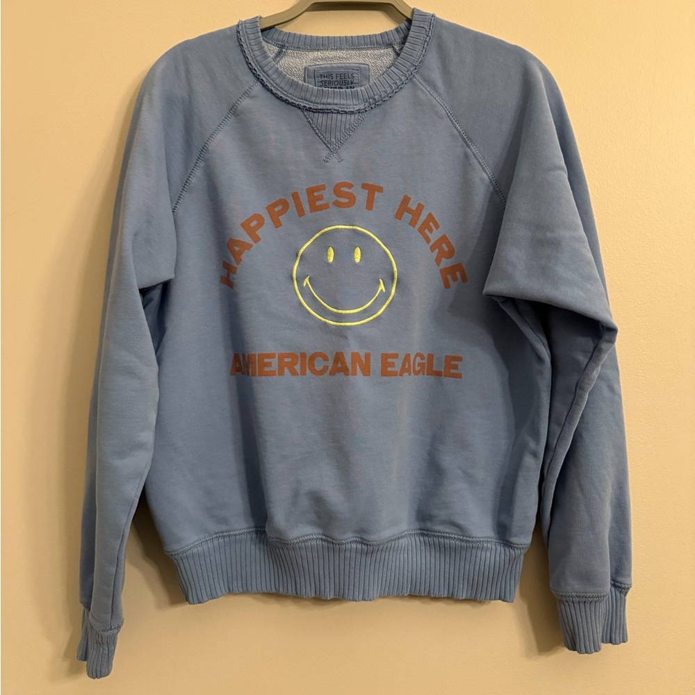 American Eagle crewneck, size small, blue, EUC